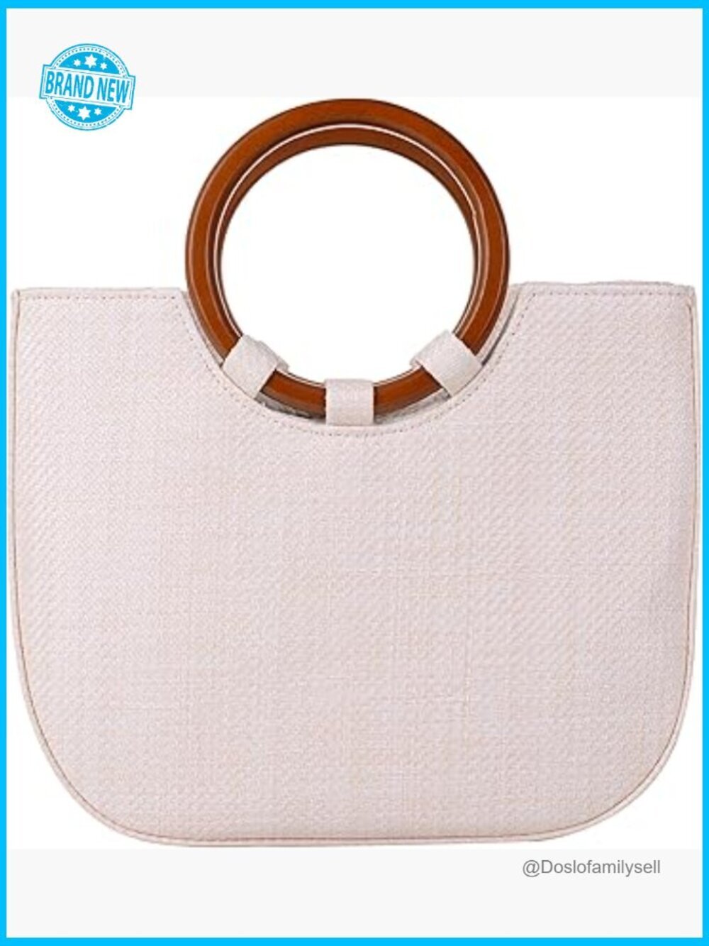 Hand-woven Straw Tote Bag Summer Beach Retro Purse Rattan Clutch Travel Bag